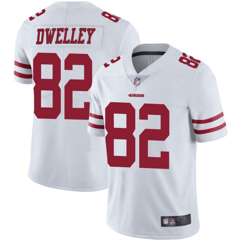 Men's San Francisco 49ers #82 Ross Dwelley White Vapor Untouchable Limited Stitched Jersey